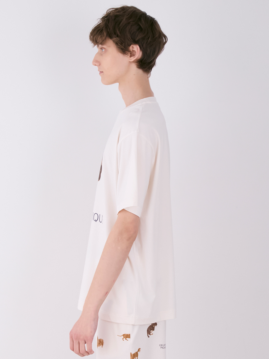 メンズ Tシャツ カットソー フロントライン ワンポイント M ホワイト 