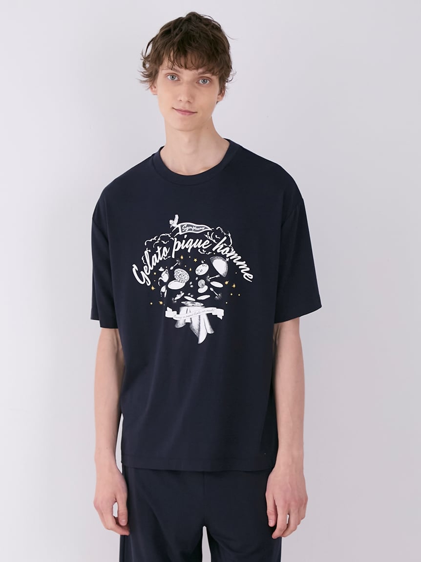 HOMME】レーヨンロゴTシャツ(カットソー・Tシャツ)｜ルームウェア・パジャマ通販のgelatopique（ジェラートピケ）公式サイト