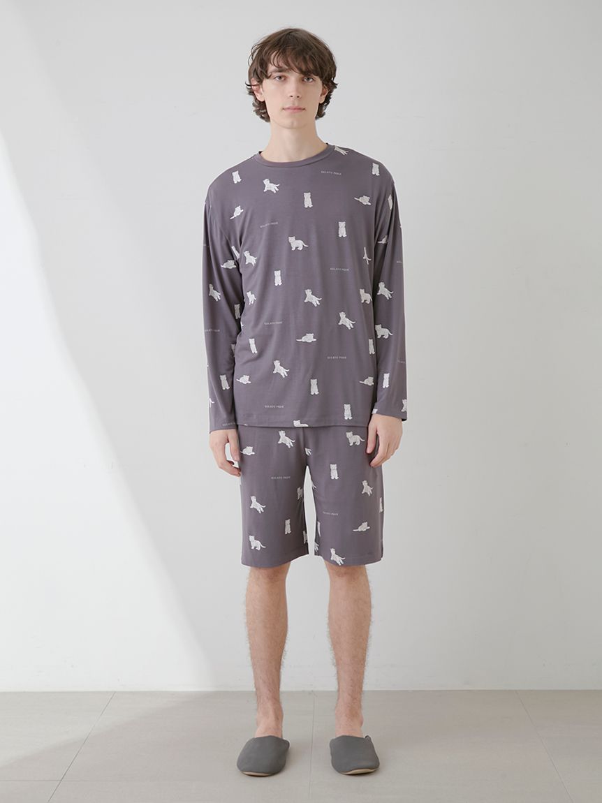【ONLINE限定】【HOMME】ホワイトタイガー柄ロンT | PMCT251247