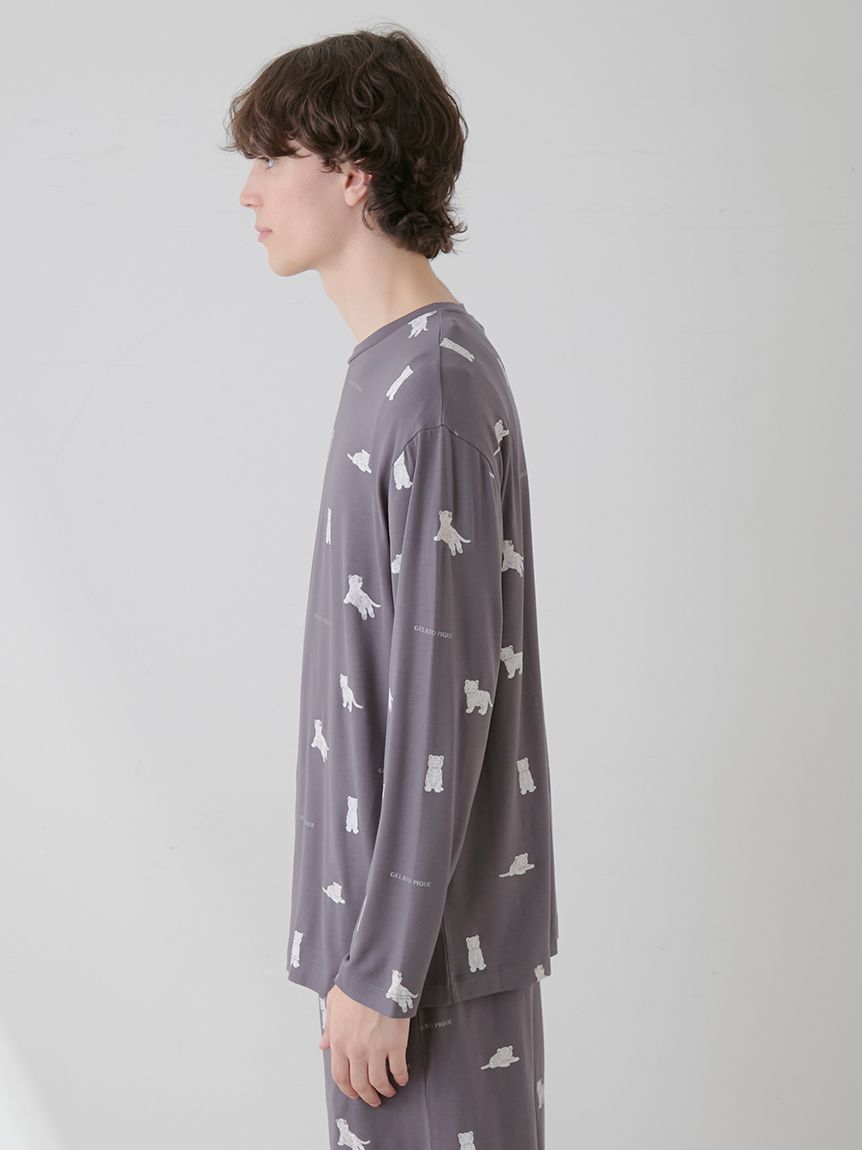 【ONLINE限定】【HOMME】ホワイトタイガー柄ロンT | PMCT251247