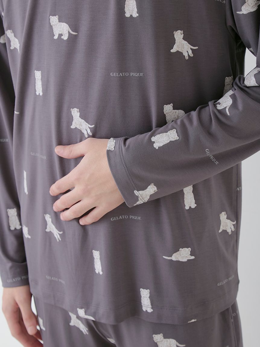 【ONLINE限定】【HOMME】ホワイトタイガー柄ロンT | PMCT251247