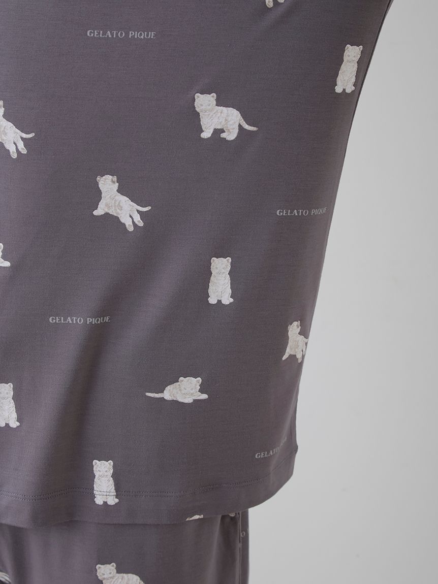 【ONLINE限定】【HOMME】ホワイトタイガー柄ロンT | PMCT251247