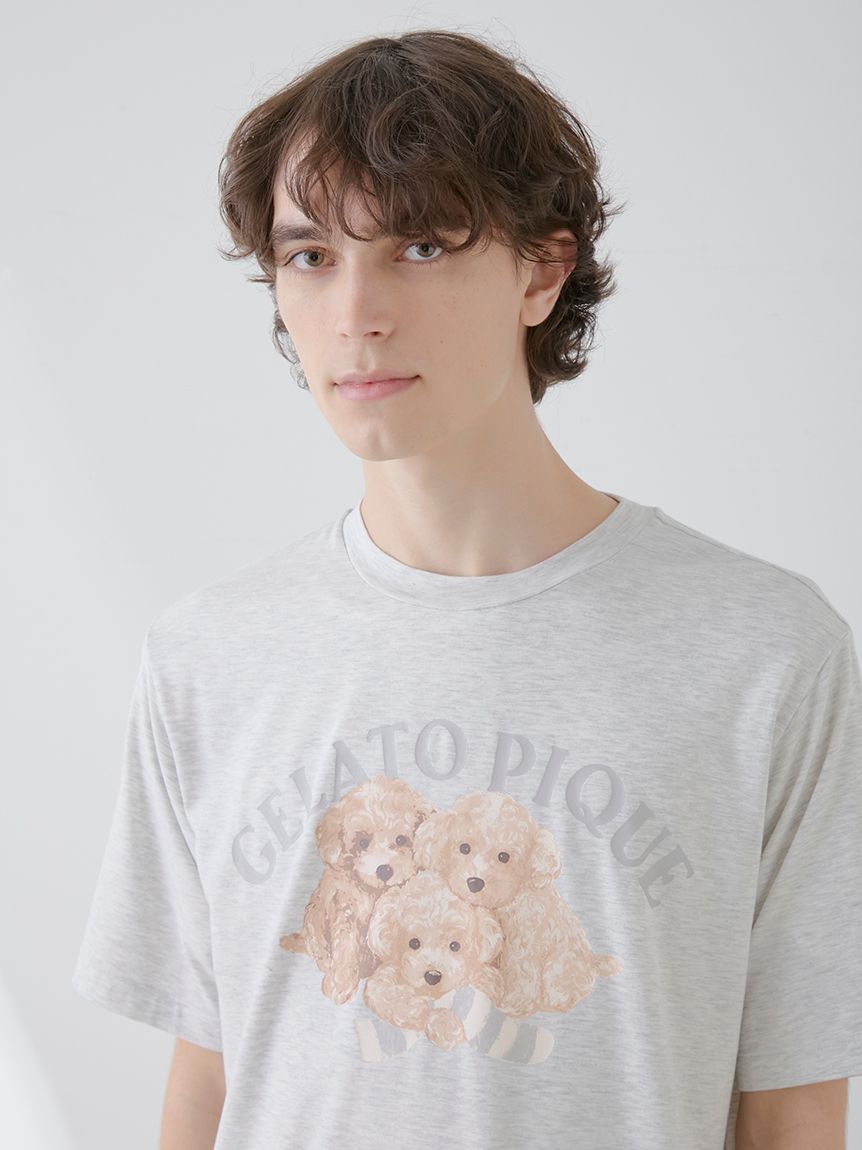 【HOMME】トイプードルワンポイントTシャツ | PMCT251307