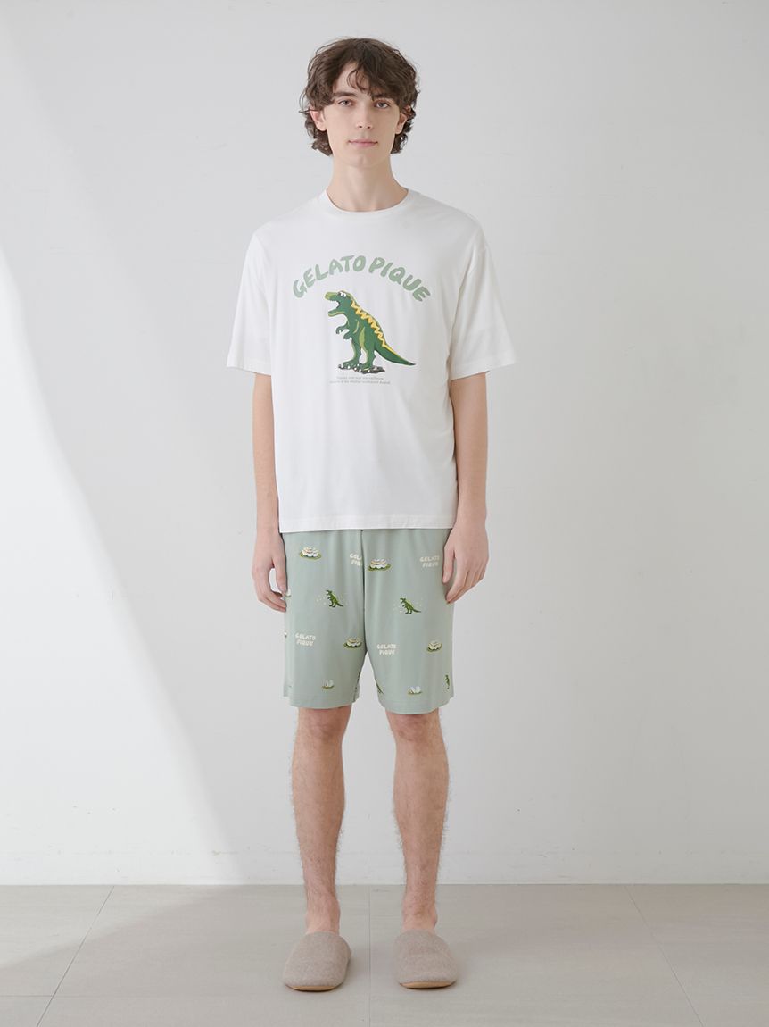 【HOMME】ワンポイントダイナソーTシャツ | PMCT251987