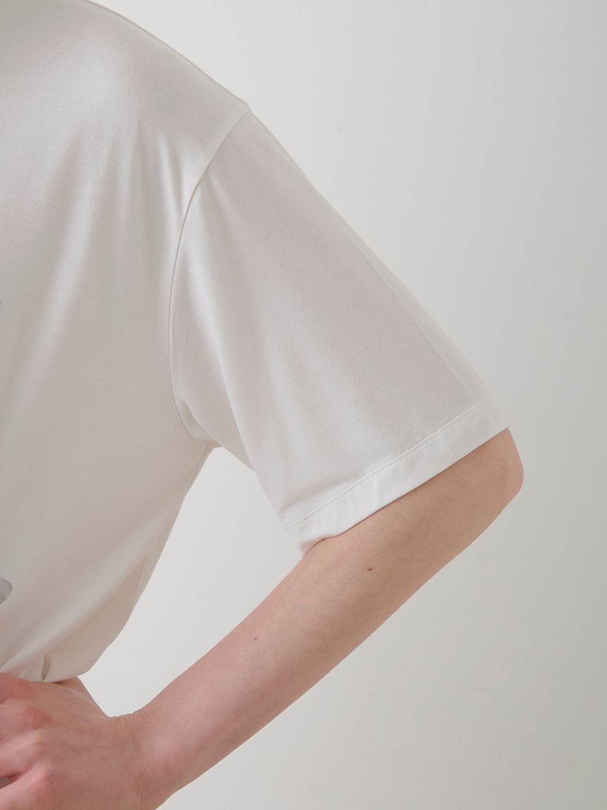 あめ　【接触冷感】あざらしワンポイントTシャツ&ロングパンツ HOMME】【接触冷感】あざらしワンポイントTシャツ(カットソー・T