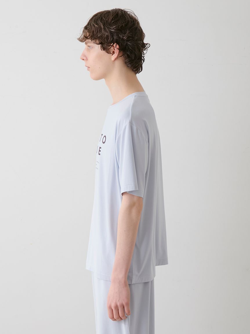 HOMME】【接触冷感】COOLレーヨンロゴTシャツ(カットソー・T
