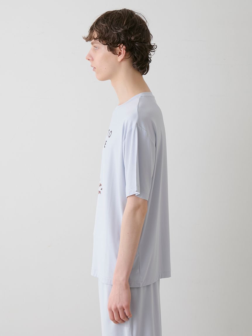 HOMME】【接触冷感】COOLレーヨンデザートロゴTシャツ