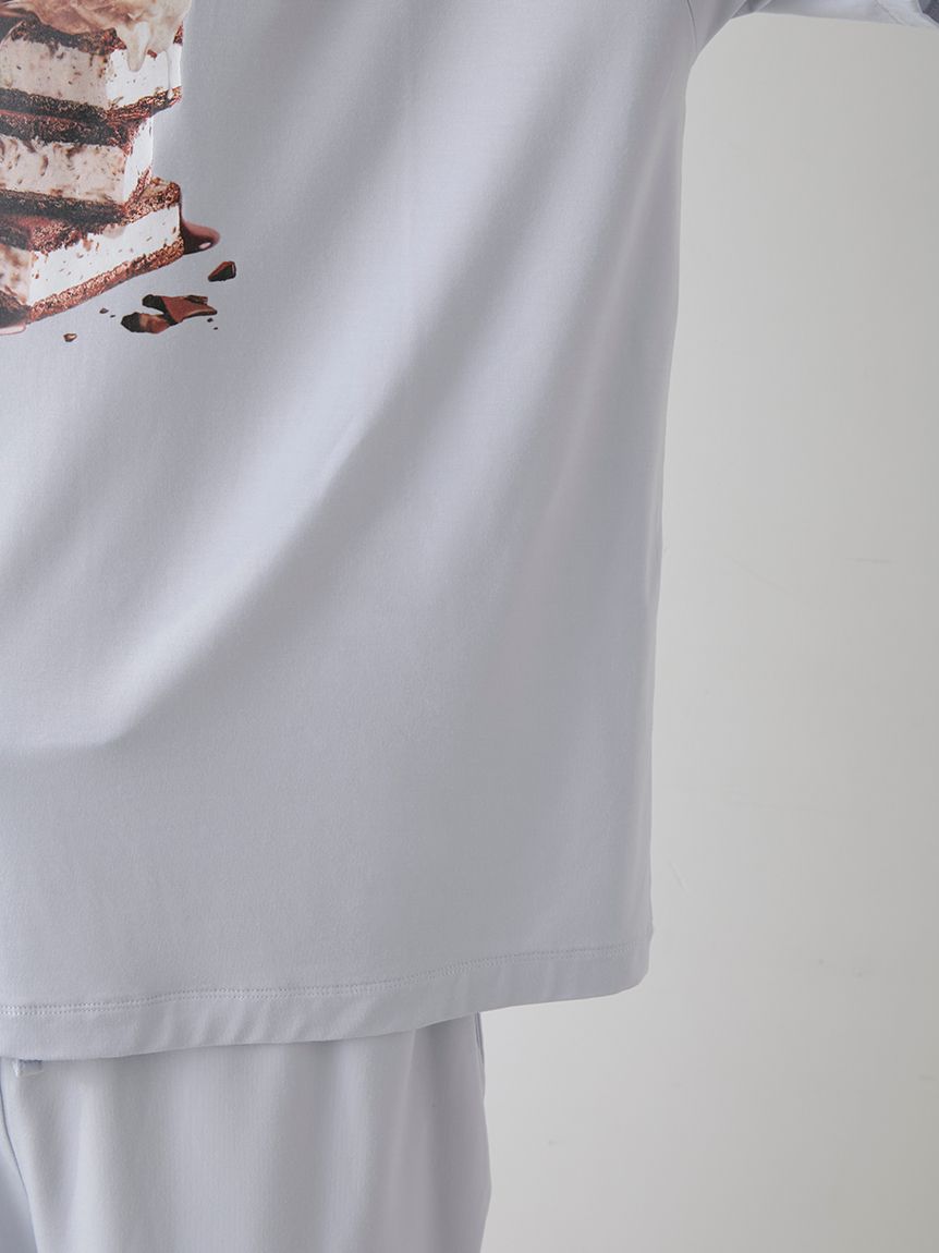 HOMME】【接触冷感】COOLレーヨンデザートロゴTシャツ