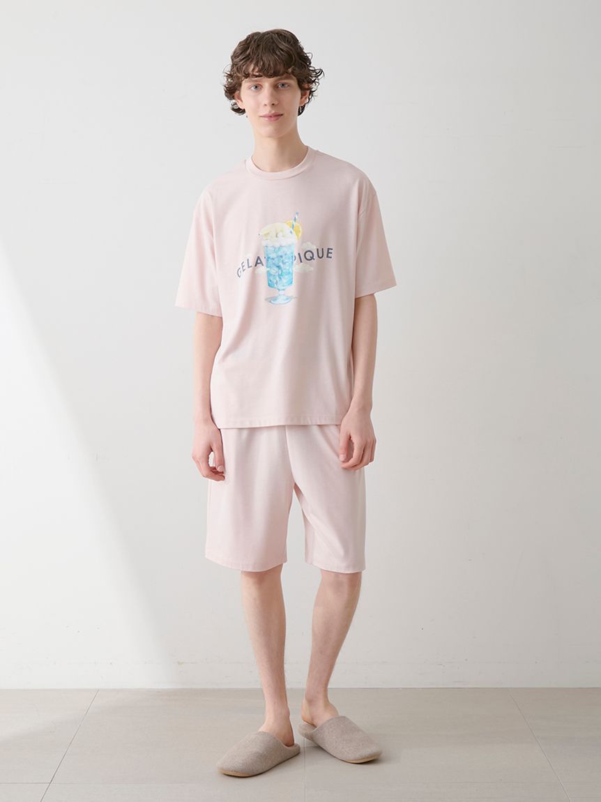 gelato pique｜【HOMME】【接触冷感】COOLレーヨンロゴハーフ