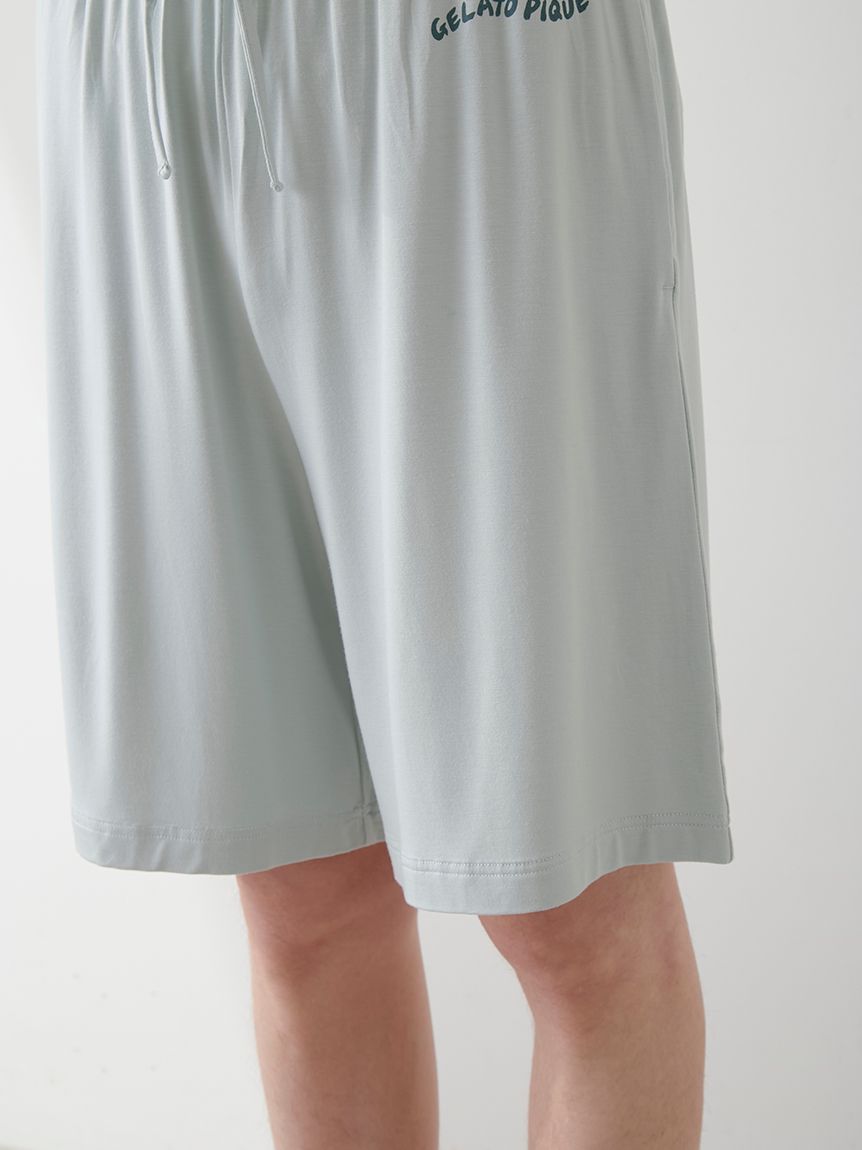 接触冷感】【HOMME】レーヨンベアケーキモチーフTシャツ&ハーフ