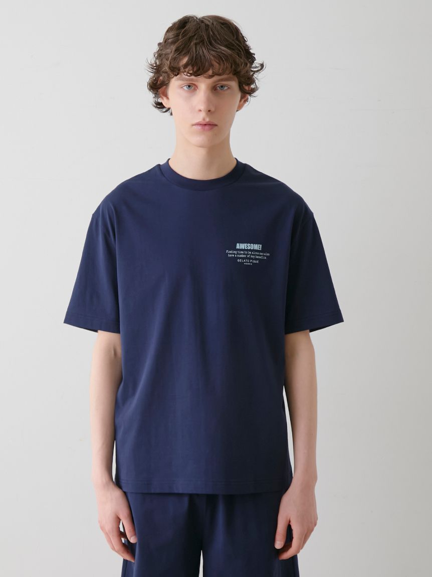 接触冷感】カラフルレーヨンロゴBIGTシャツ＆ショートパンツ