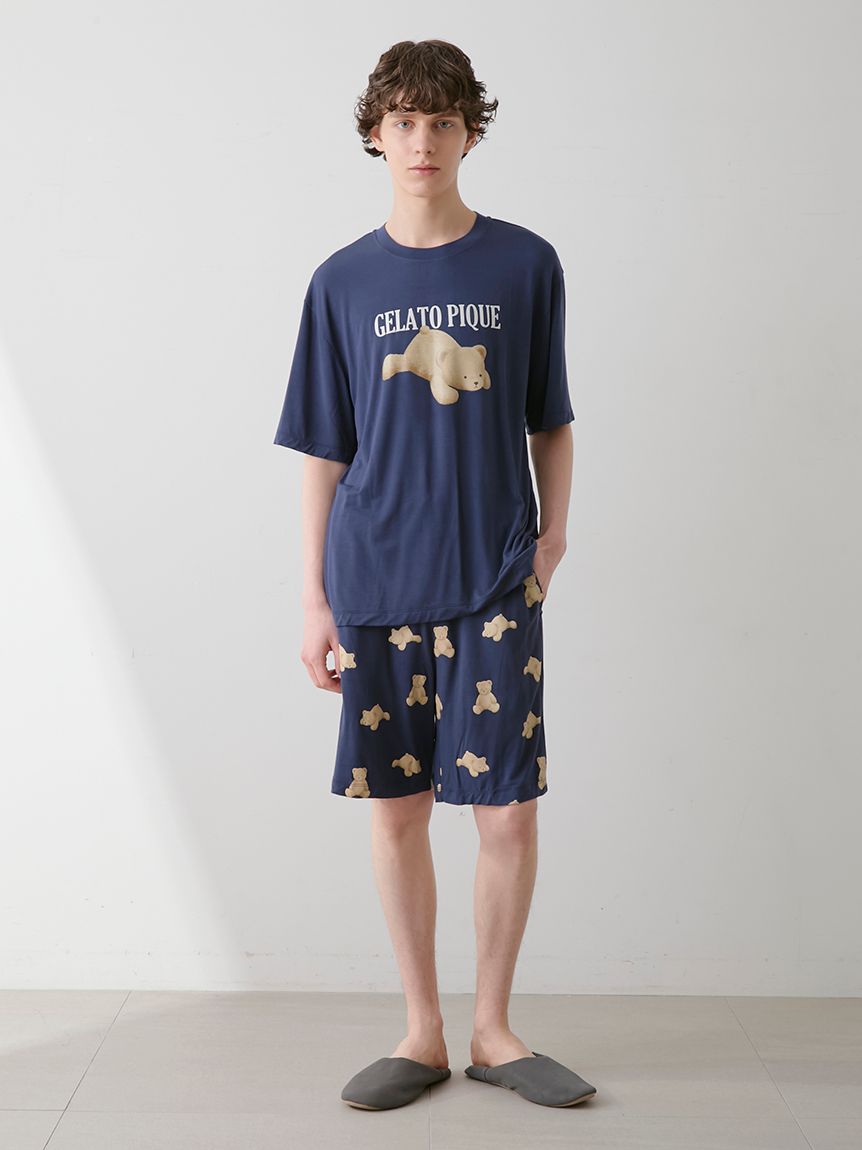 ONLINE限定】【HOMME】【接触冷感】ベアワンポイントTシャツ