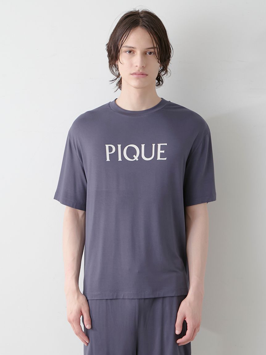 新品　国内正規品　　【接触冷感】レーヨンロゴTシャツ、ボトム　ジェラートピケ 接触冷感】COOLレーヨンロゴTシャツ(カットソー・Tシャツ