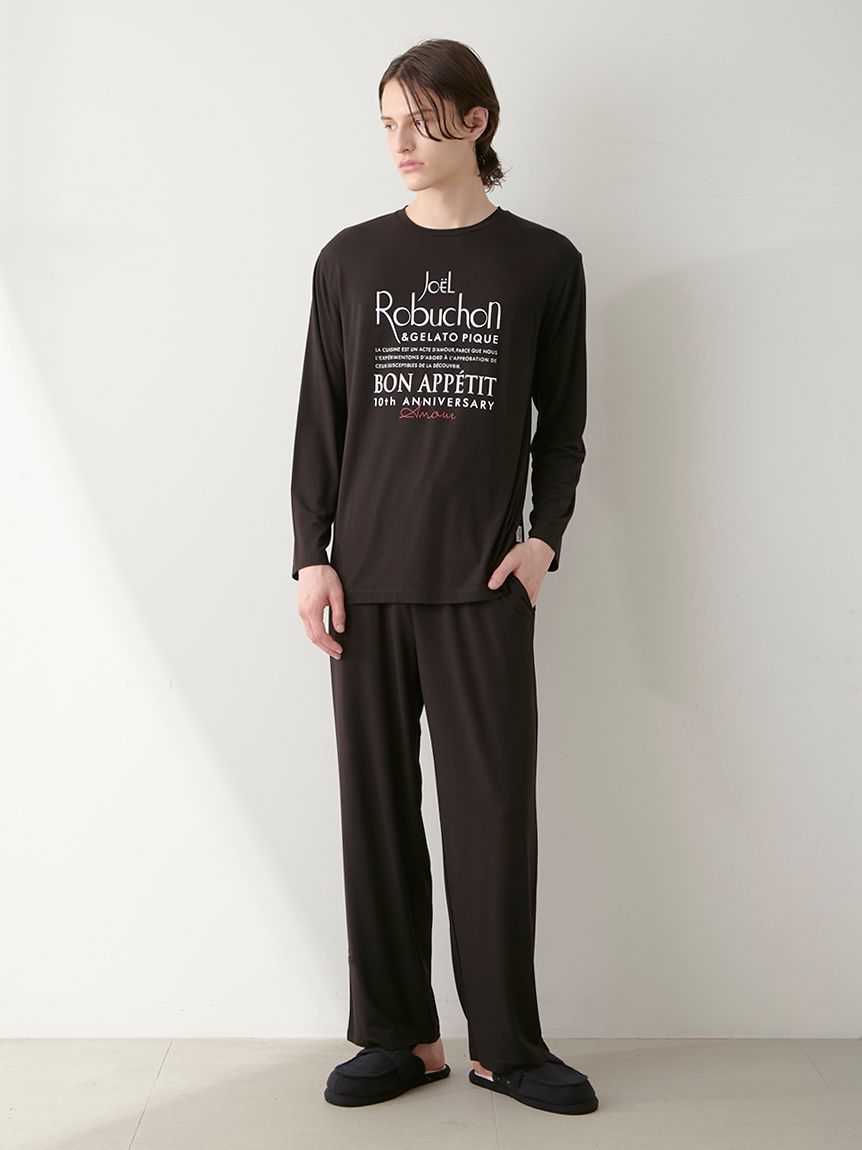 JOEL ROBUCHONワンポイントロゴロングTシャツ,ズボンセットタグ付き￼ gelato pique - 【JOEL ROBUCHON】 ワンポイントロゴロングT
