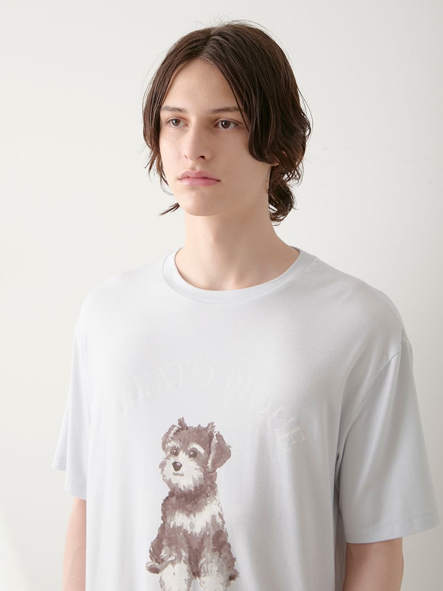 シュナウザーさま MASH SUMMER WEEK限定】【HOMME】シュナウザー柄Tシャツ