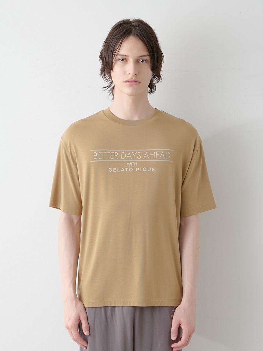 HOMME】【接触冷感】クールレーヨンロゴTシャツ＆ハーフパンツ
