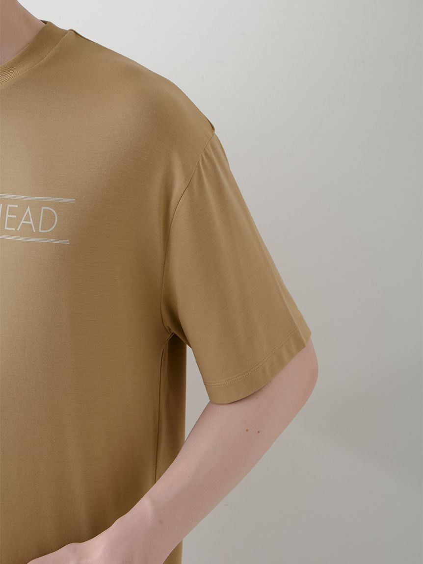 HOMME】【接触冷感】クールレーヨンロゴTシャツ＆ハーフパンツ