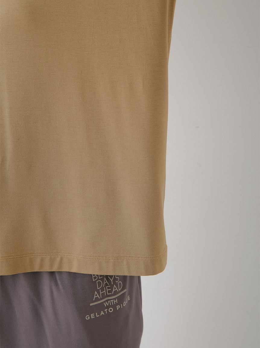 【接触冷感】【HOMME】レーヨンベアケーキモチーフTシャツ&ハーフパンツ 接触冷感】【HOMME】レーヨンベアケーキモチーフTシャツ&ハーフ