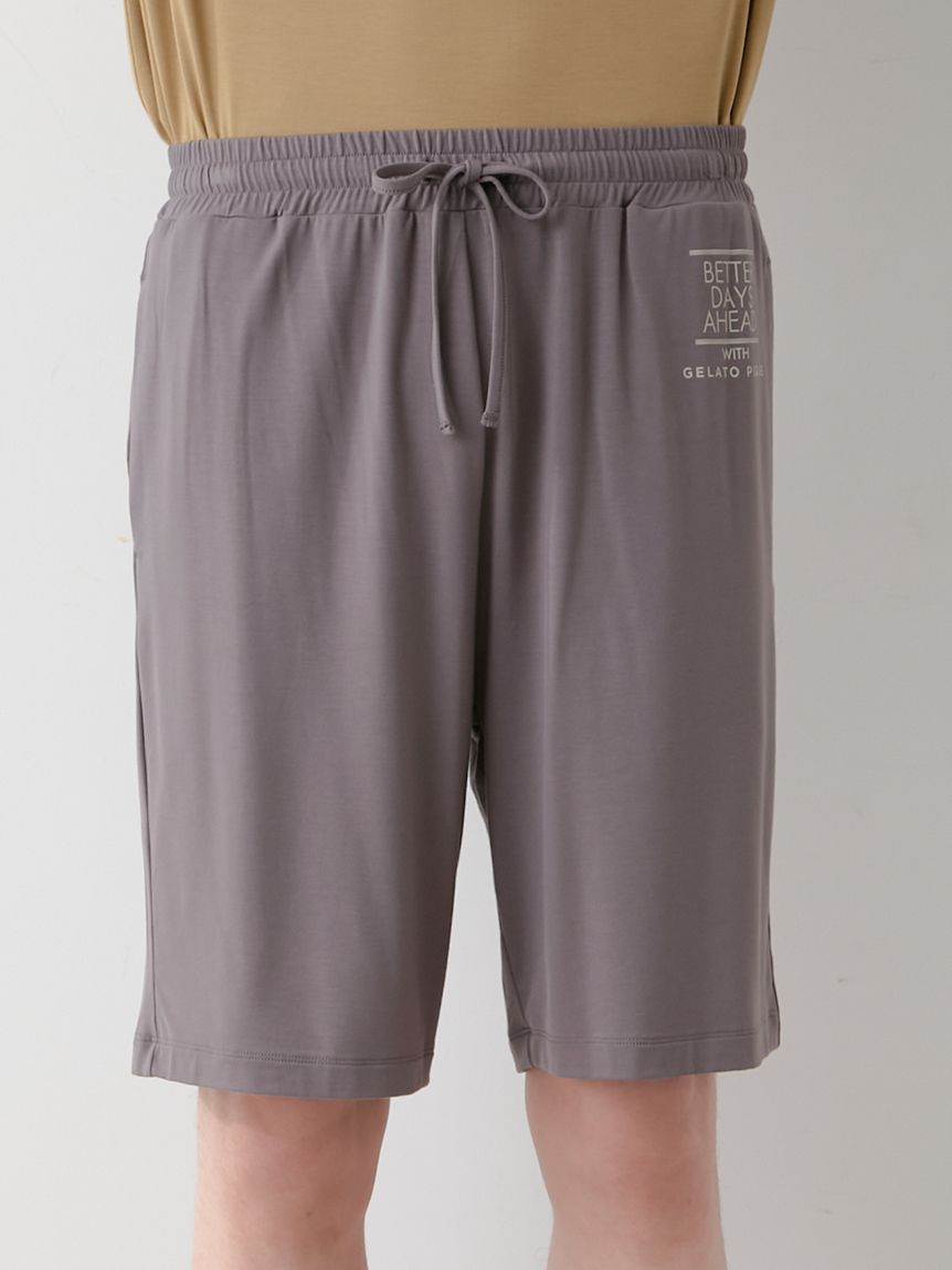 【HOMME】COOLレーヨンロゴTシャツ&ハーフパンツ gelato pique - 【HOMME】COOLレーヨンロゴTシャツ&ハーフパンツ
