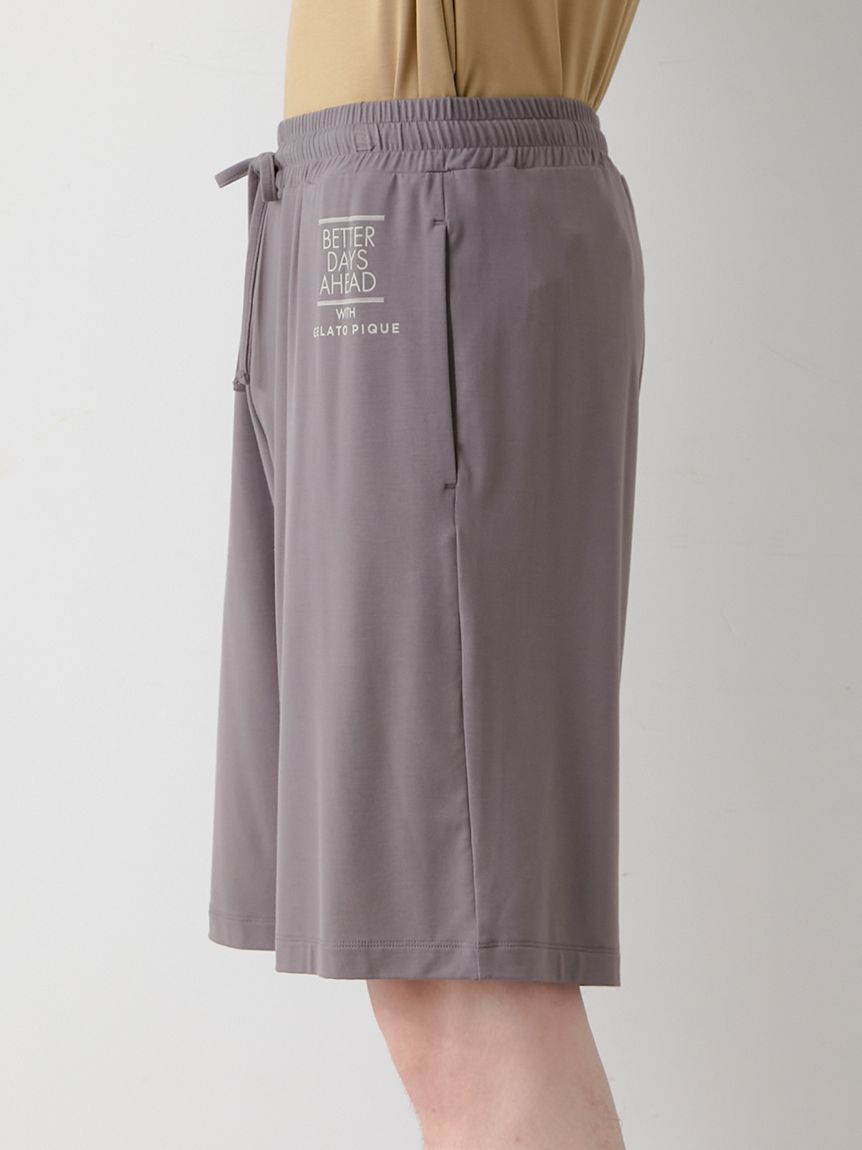 【HOMME】COOLレーヨンロゴTシャツ&ハーフパンツ gelato pique - 【HOMME】COOLレーヨンロゴTシャツ&ハーフパンツ