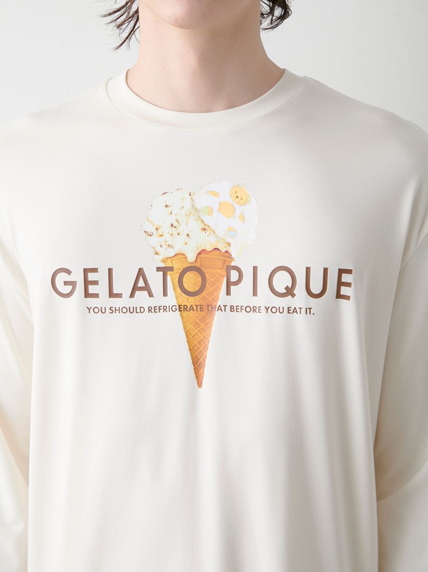 値下げ新品 タグ付 ジェラートピケ Oui,レーヨンロゴロンT パンツセット F ☆新品タグ付☆gelatopique Qui,レーヨンロゴロンT＆ロングパンツ
