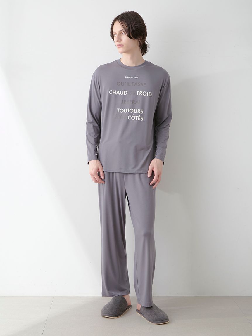 HOMME】カラーワンポイントシャツテールロンT(カットソー・Tシャツ
