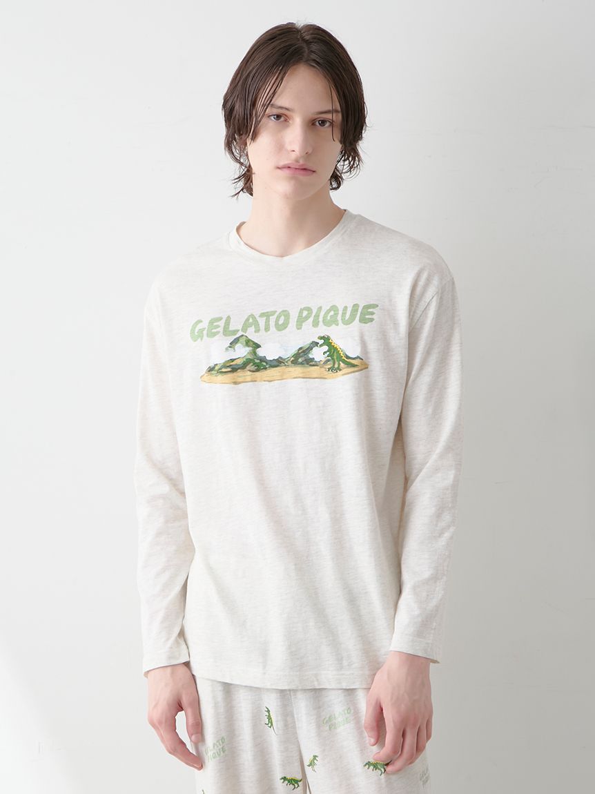 ジェラピケ スラブダイナソーロンT 山田涼介 HOMME】スラブダイナソーロンT(カットソー・Tシャツ)｜ルーム