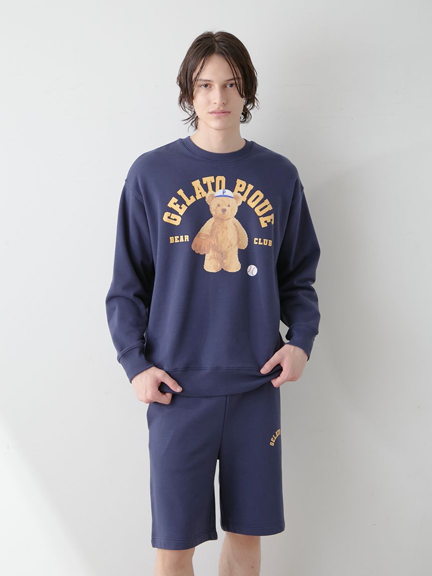 ONLINE限定】【HOMME】スポーティーベア裏毛プルオーバー＆裏毛