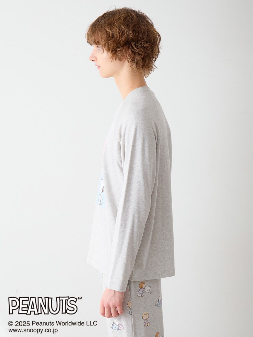 PEANUTS】【HOMME】オリジナルアート ワンポイントロンT(カットソー・T