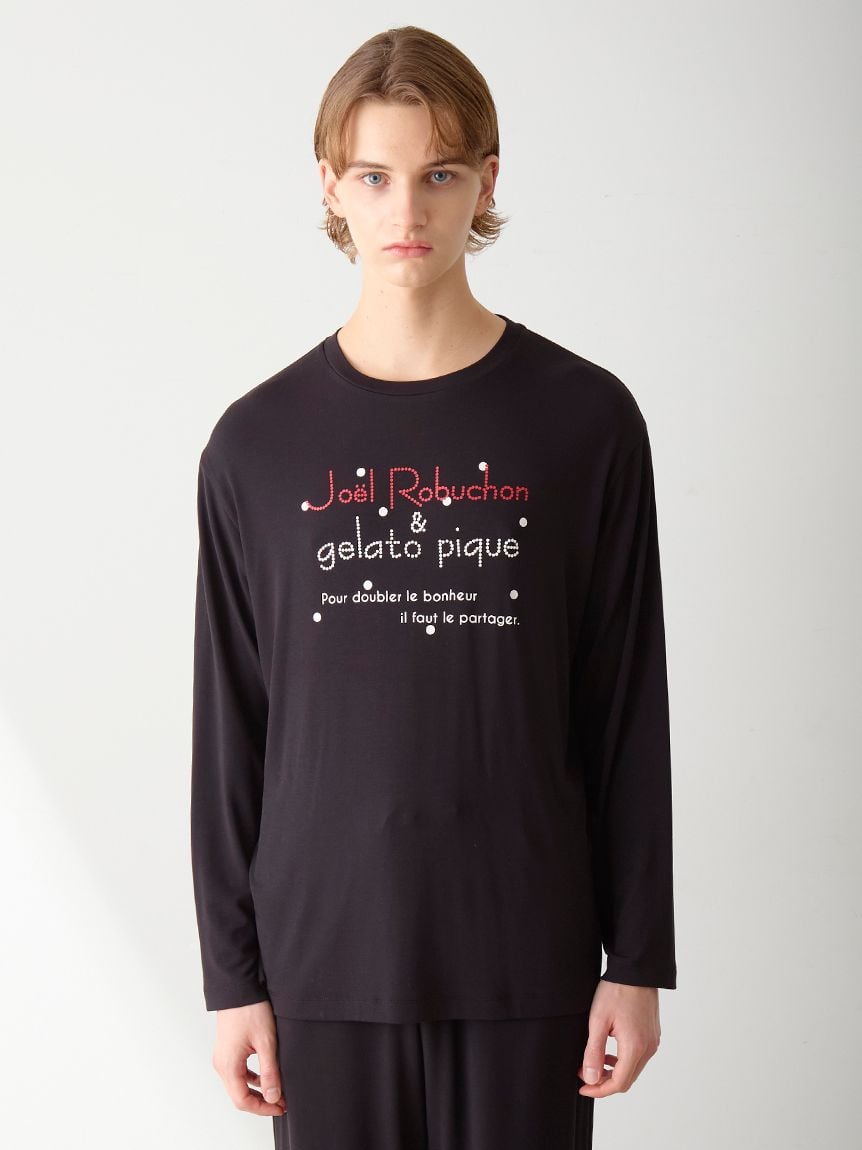 JOEL ROBUCHON】【HOMME】ドットワンポイントロンT(カットソー・T