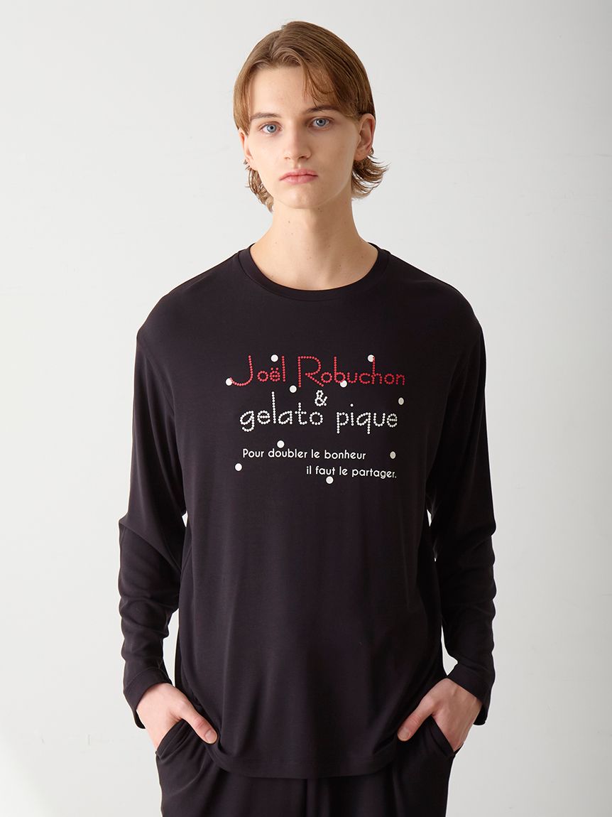 ジョエルロブション レーヨンロゴTシャツ&ハフパンツ ジェラートピケ