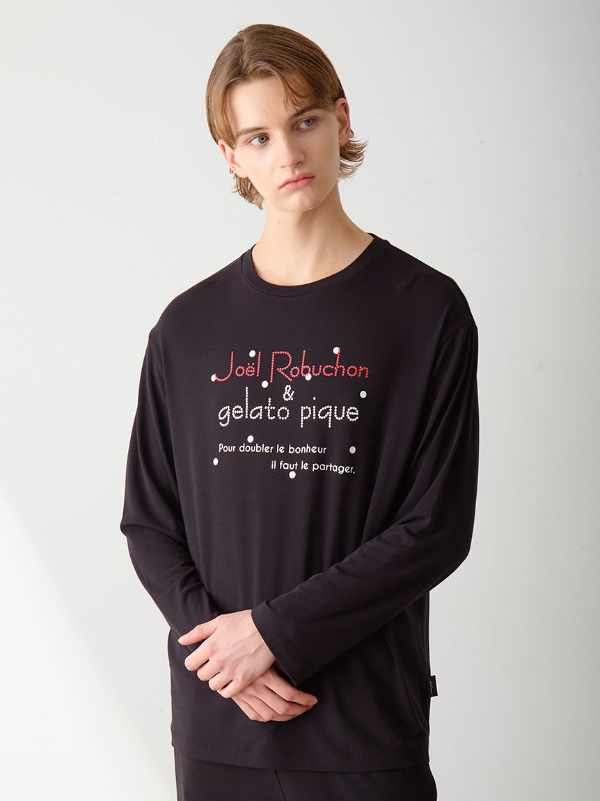 JOEL ROBUCHON】【HOMME】ドットワンポイントロンT(カットソー・T