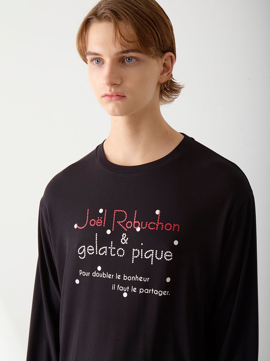 JOEL ROBUCHON】【HOMME】ドットワンポイントロンT(カットソー・T