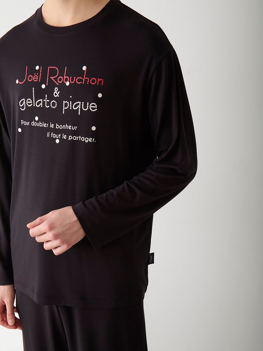 JOEL ROBUCHON】【HOMME】ドットワンポイントロンT(カットソー・T