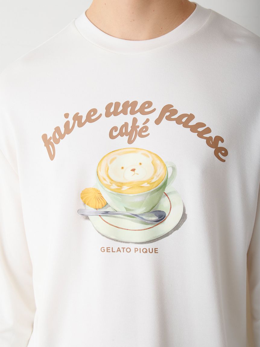 HOMME】ベアラテワンポイントプリントロングTシャツ(カットソー・T