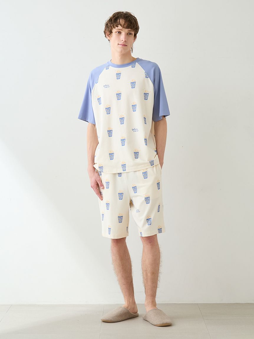 HOMME】ポップコーン柄Tシャツ(カットソー・Tシャツ)｜ルームウェア