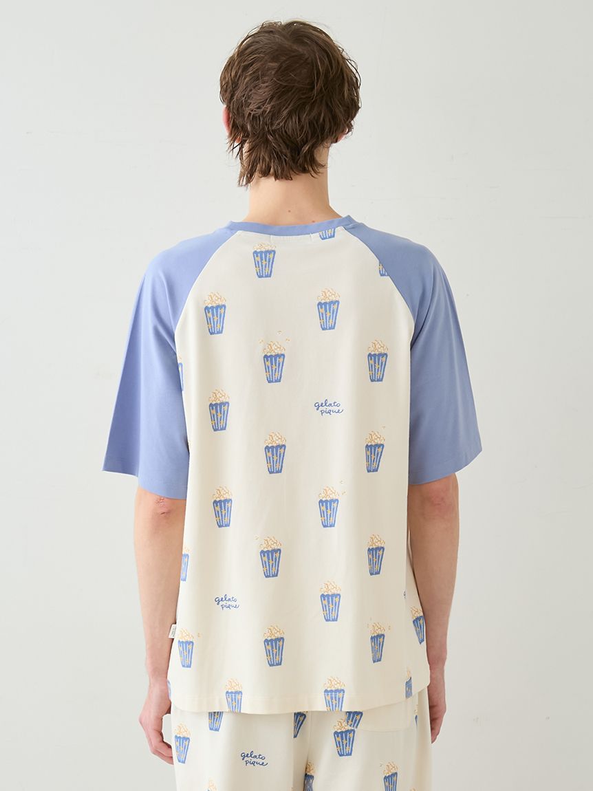 HOMME】ポップコーン柄Tシャツ(カットソー・Tシャツ)｜ルームウェア