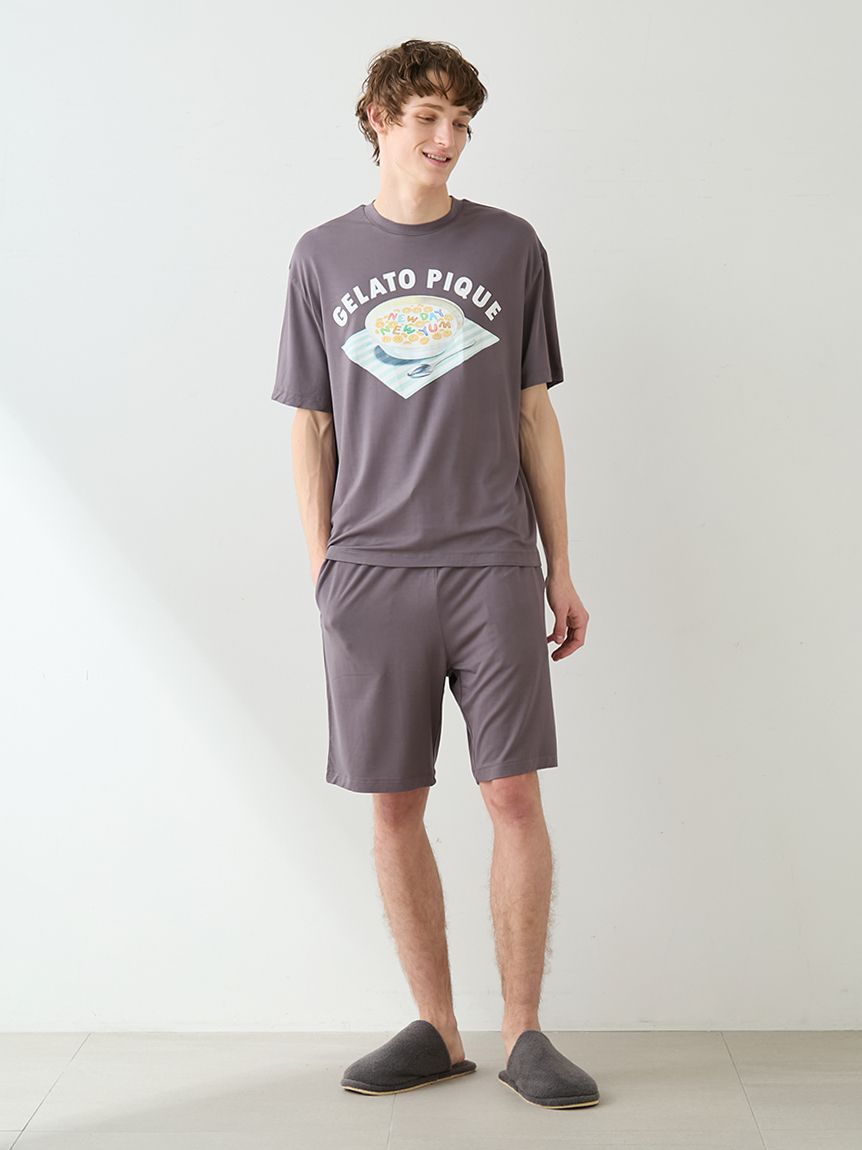 HOMME】シリアルワンポイントロゴTシャツ(カットソー・Tシャツ