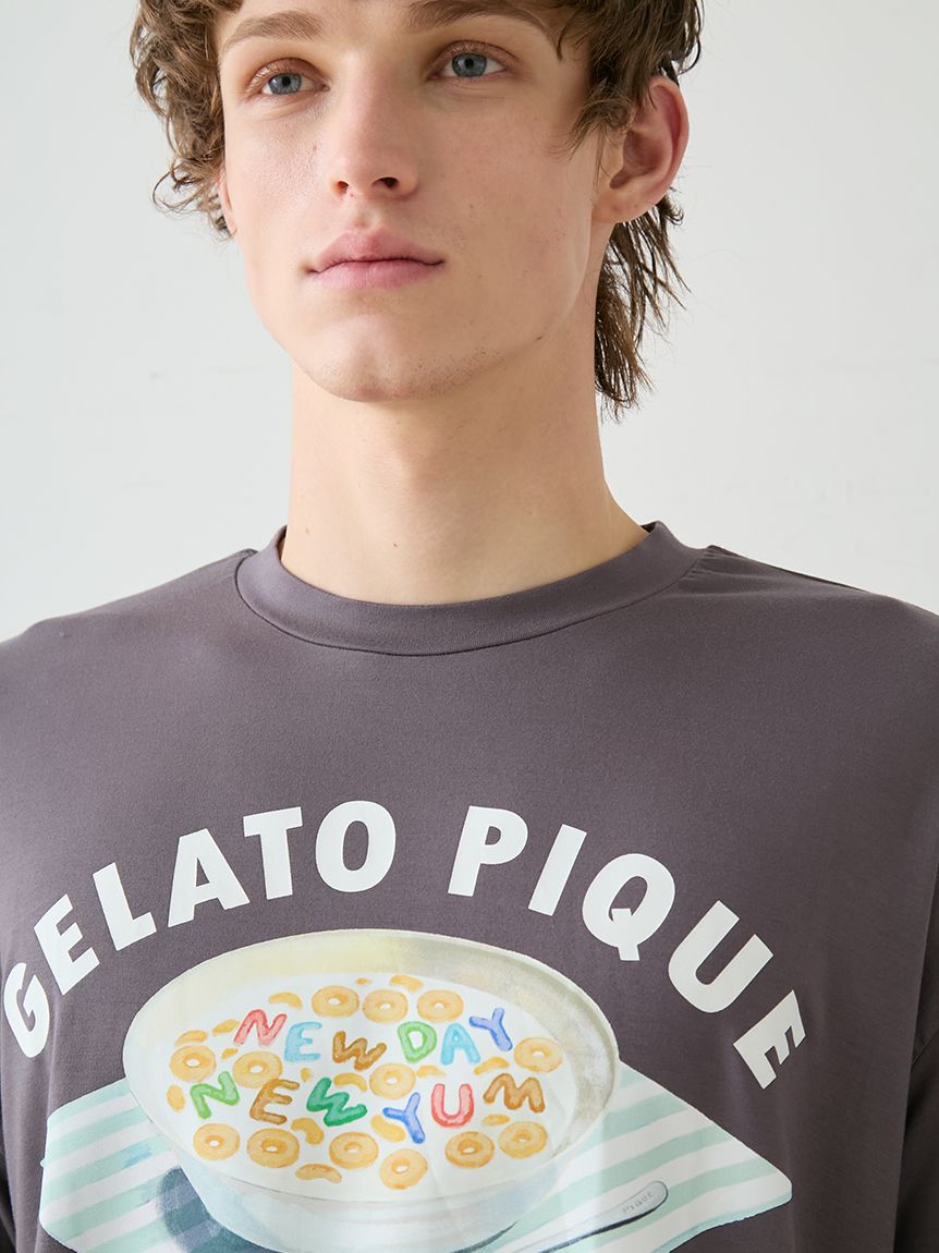 HOMME】シリアルワンポイントロゴTシャツ(カットソー・Tシャツ