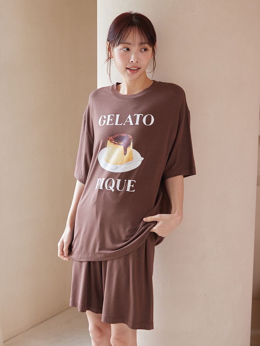 ONLINE限定】【HOMME】【接触冷感】プリンワンポイントTシャツ&ハーフ