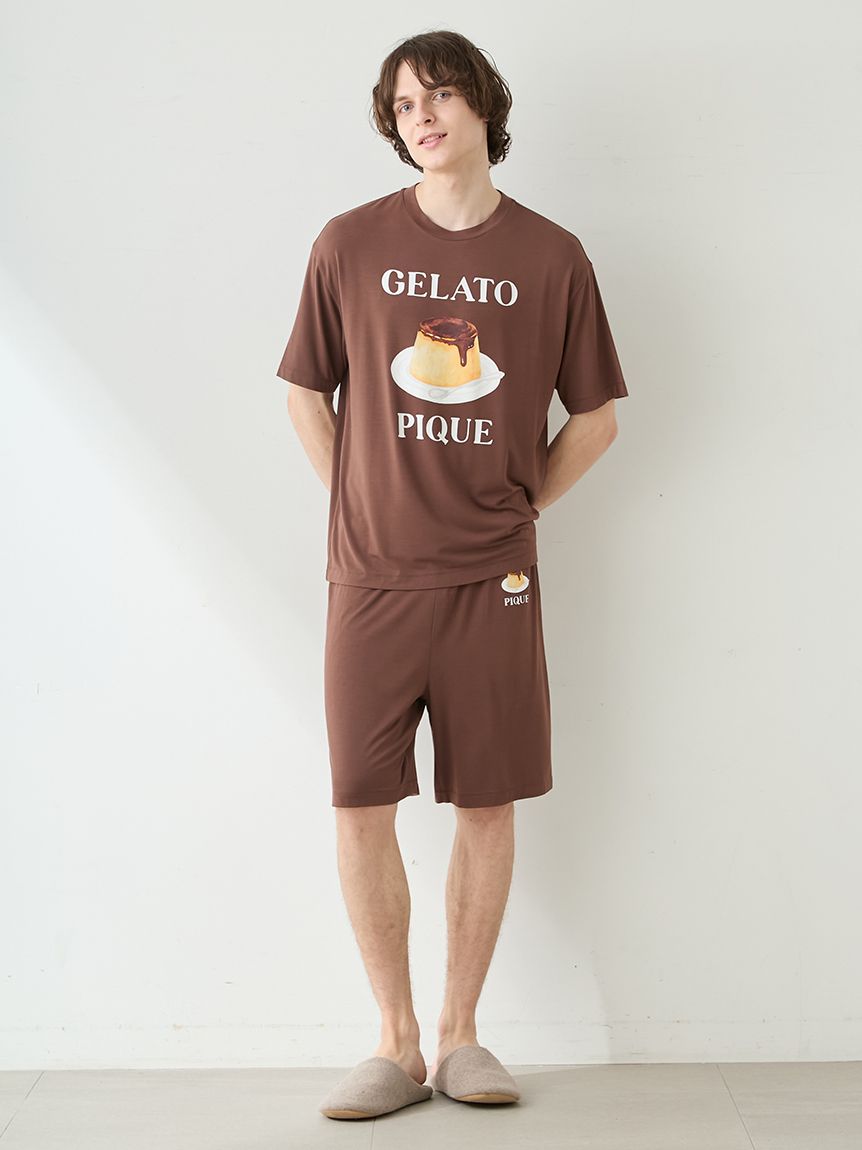 ONLINE限定】【HOMME】【接触冷感】プリンワンポイントTシャツ&ハーフ