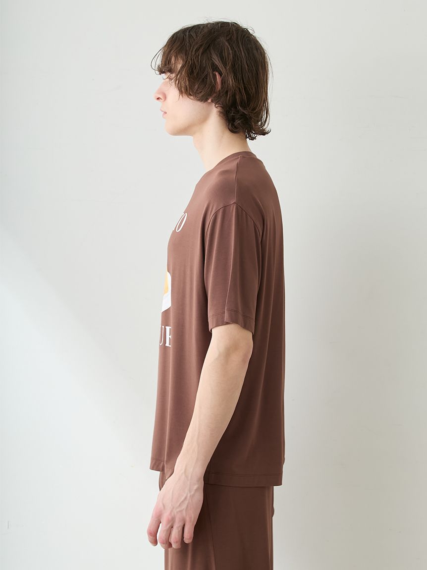 ONLINE限定】【HOMME】【接触冷感】プリンワンポイントTシャツ&ハーフ