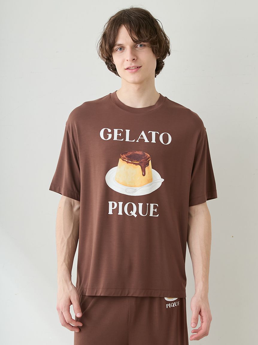 ONLINE限定】【HOMME】【接触冷感】プリンワンポイントTシャツ&ハーフ