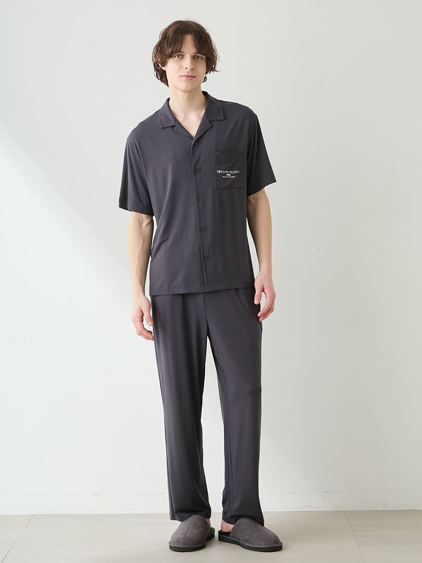 HOMME】【接触冷感】COOLレーヨンロゴシャツ(シャツ)｜ルームウェア