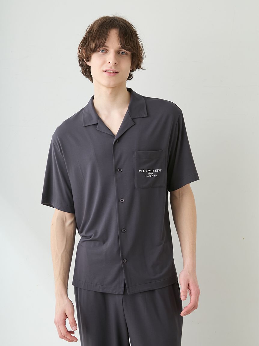 HOMME】【接触冷感】COOLレーヨンロゴシャツ(シャツ)｜ルームウェア