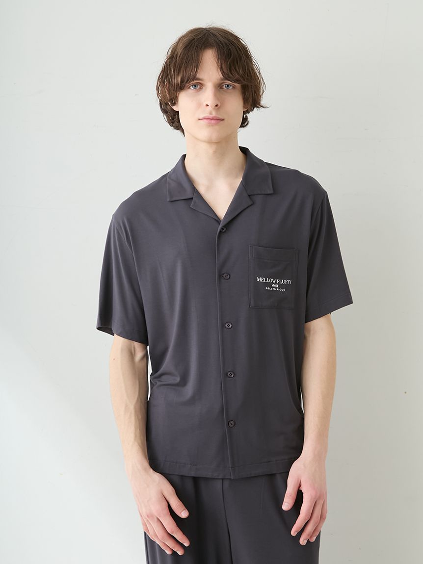 HOMME】【接触冷感】COOLレーヨンロゴシャツ(シャツ)｜ルームウェア