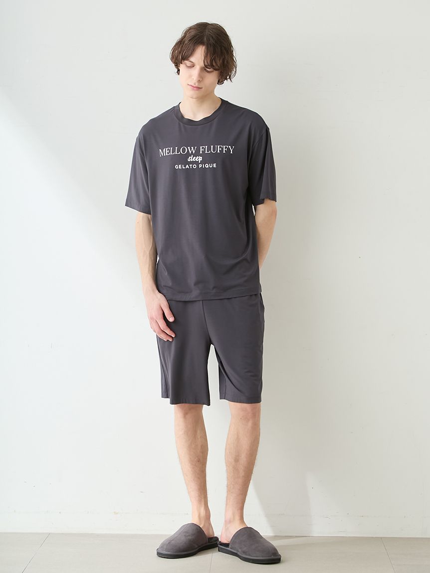 HOMME】【接触冷感】COOLレーヨンロゴTシャツ(カットソー・Tシャツ