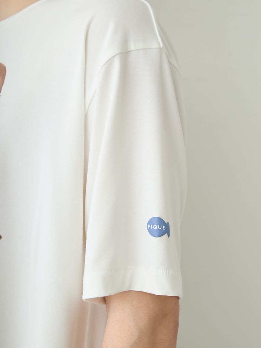 ONLINE限定】【HOMME】【接触冷感】シーアニマル柄ワンポイントTシャツ