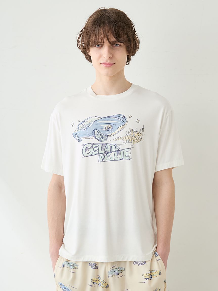 HOMME】【接触冷感】スタービークルワンポイントTシャツ(カットソー・T