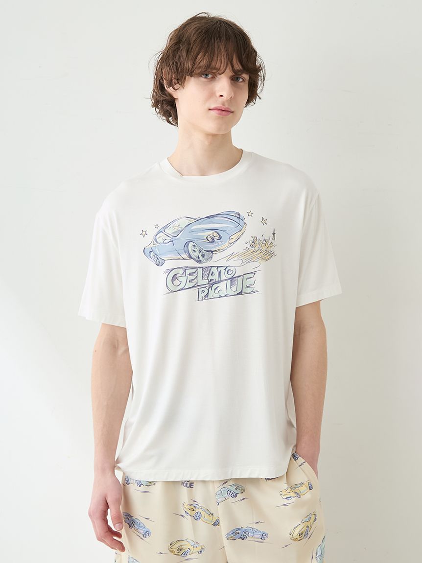 HOMME】【接触冷感】スタービークルワンポイントTシャツ(カットソー・T